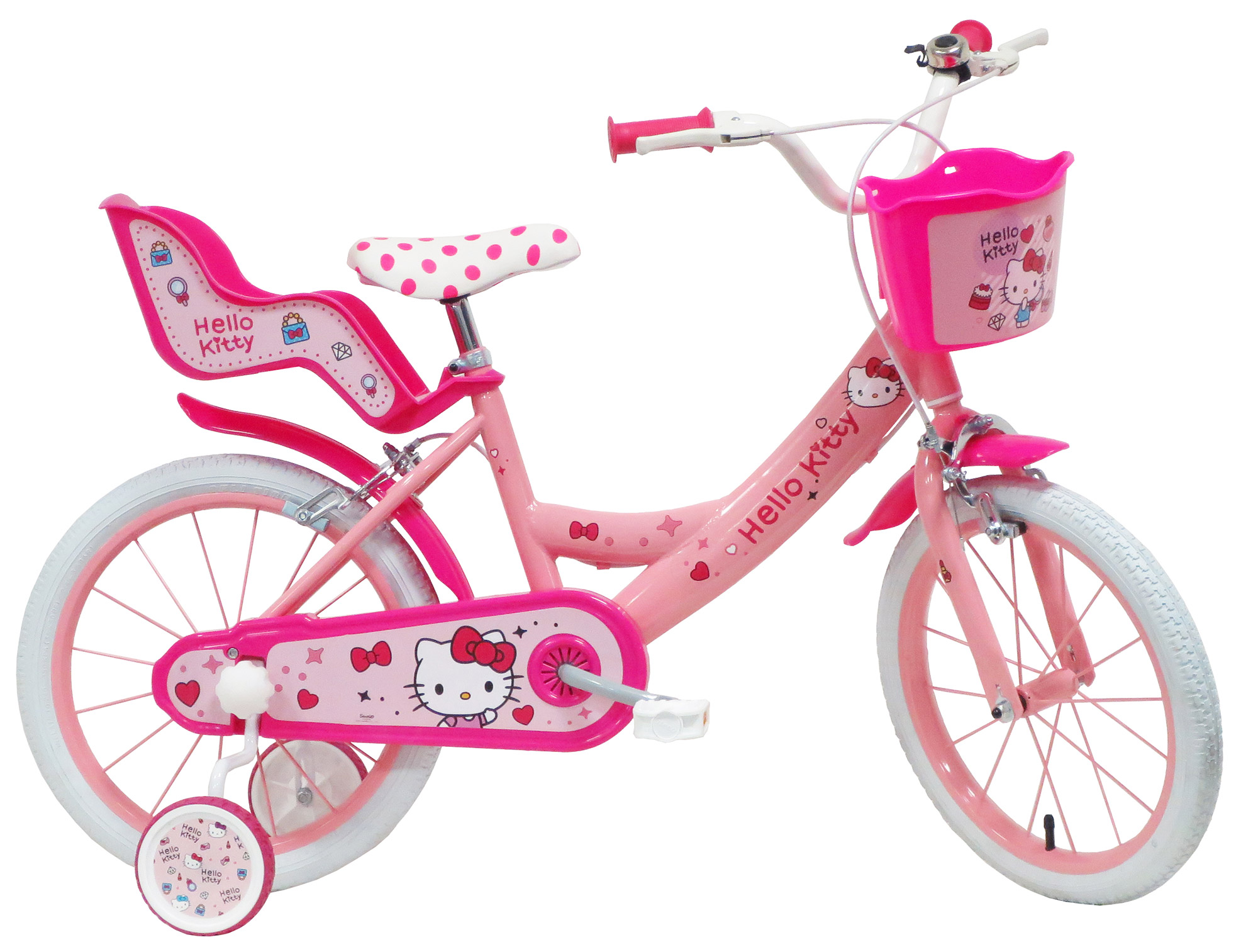Bicicletta per Bambina 16" 2 Freni Hello kitty Rosa