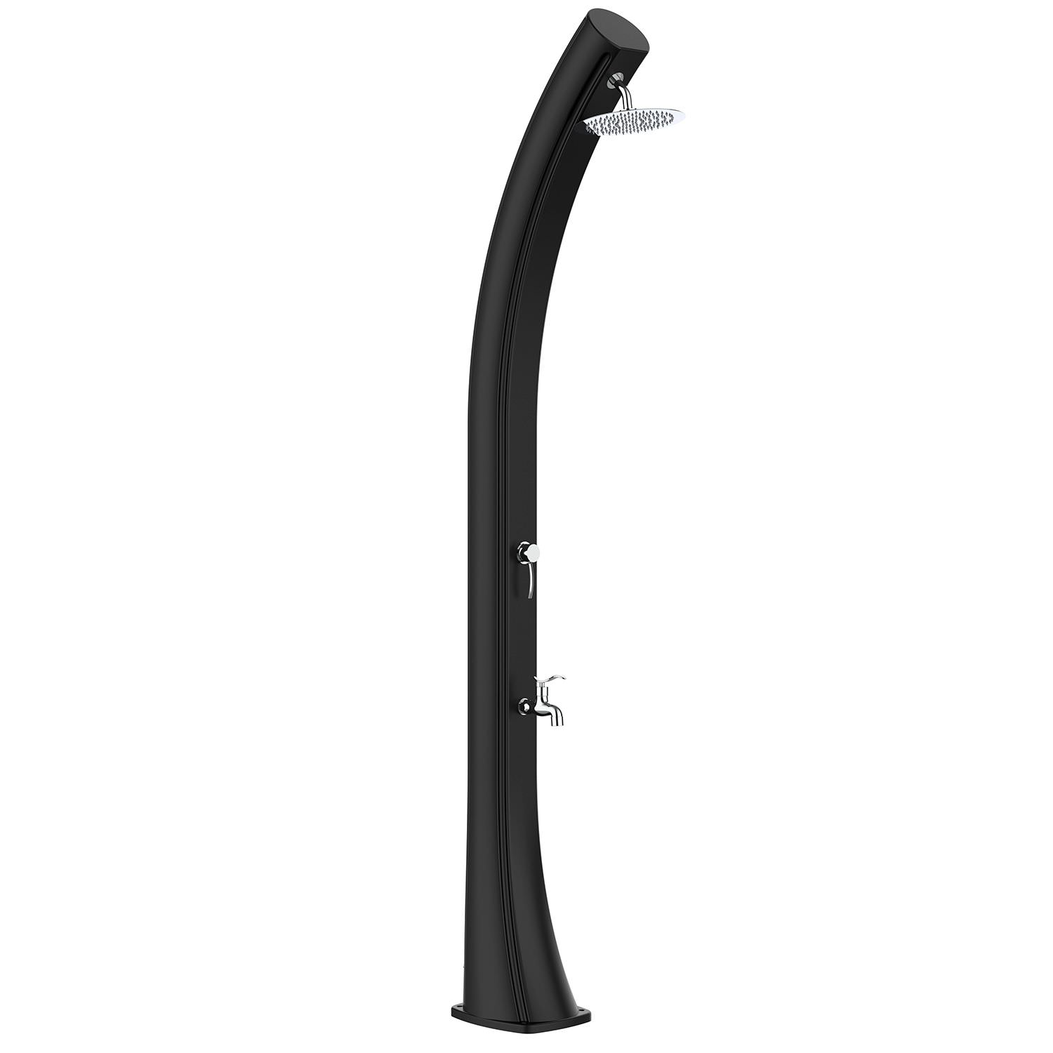 Doccia Solare da Giardino 40 L in Polietilene HD Rio XXL Nero
