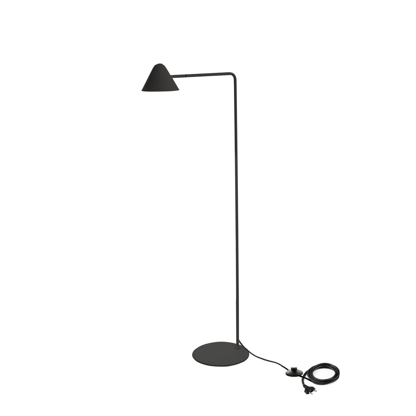 Image of Lampada da Terra a LED 25x45,5xH129,5 cm in Metallo e Marmo Antares Nero