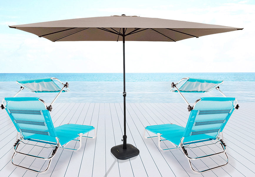 Ombrellone da Giardino 4x3 m Palo Ø48 mm in Acciaio e Poliestere Talpa...