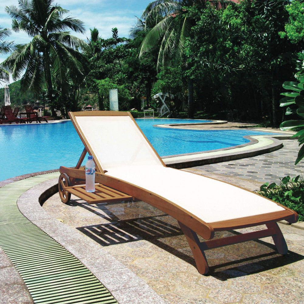 Lettino Prendisole da Giardino Texty con Ruote 196x69x34/100 h cm in Textilene Marrone...