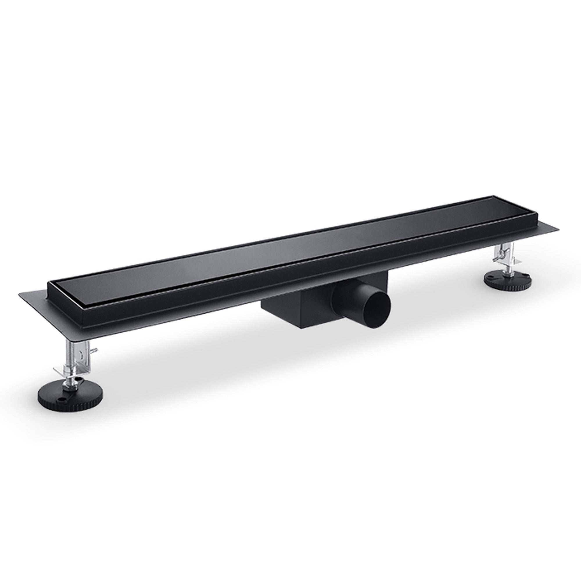 Canalina Di Scarico Doccia In Acciaio Inox, 110x7 Cm, Linea Piastrellabile, Con Sifone E Griglia Rimovibile