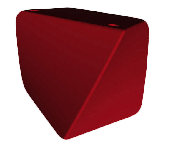 Image of Pouf da Giardino 45x45 cm in Resina Arkema Twisty Pouf Ruby
