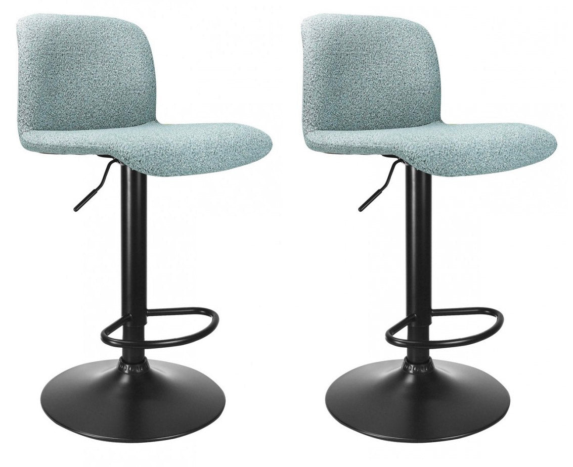 Set 2 Sgabelli Da Bar Regolabili In Altezza, Rotazione 360°, Poggiapiedi, Design Moderno - Bianco, Ideale Per Cucina, Sala, Bistrot