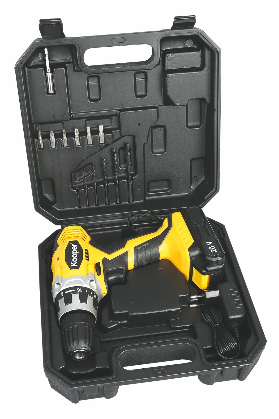 Trapano Avvitatore a Batteria 20V Kooper Faidatè Giallo...