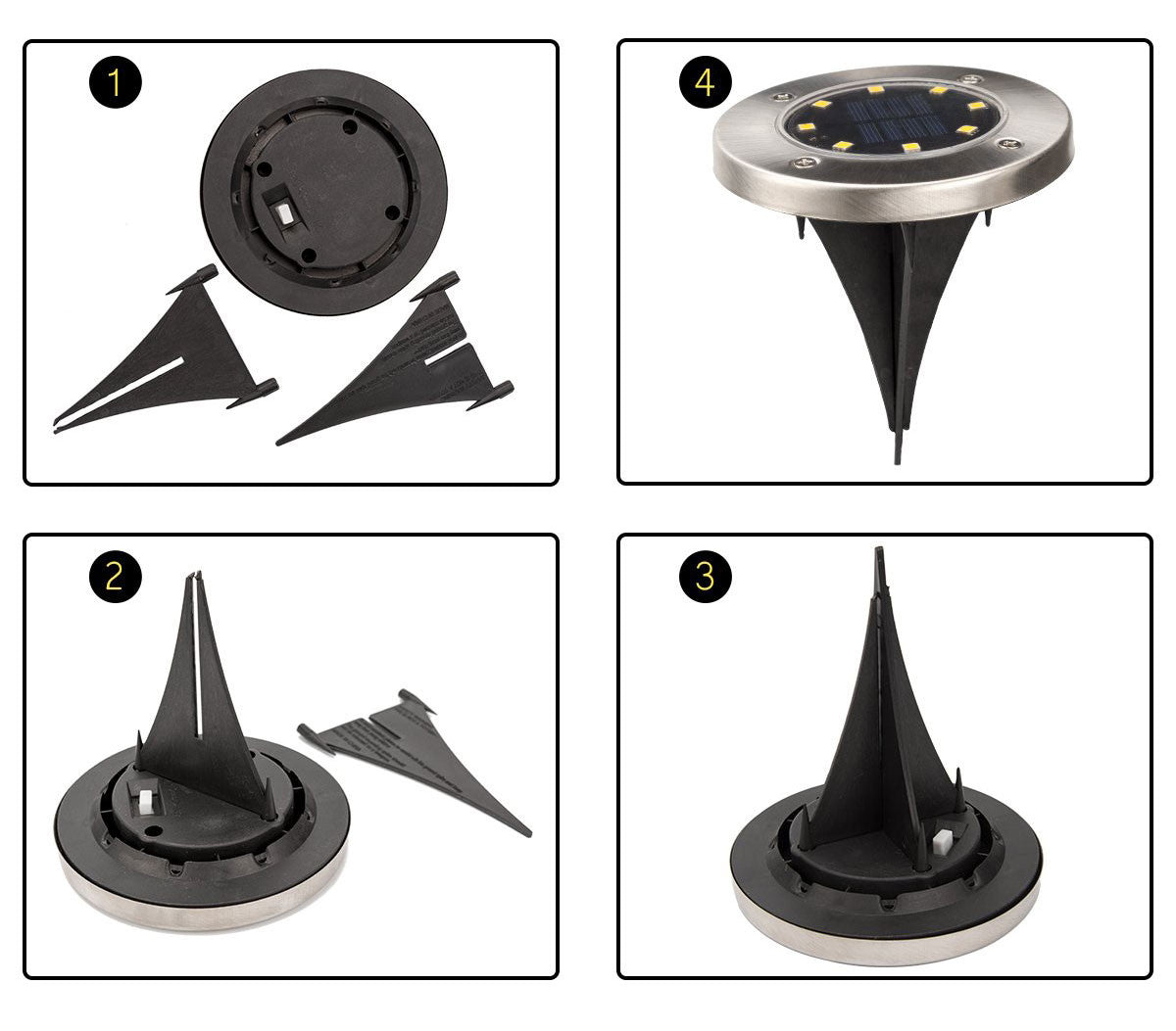 Faretto Solare a led 6000k 0,4W impermeabile...