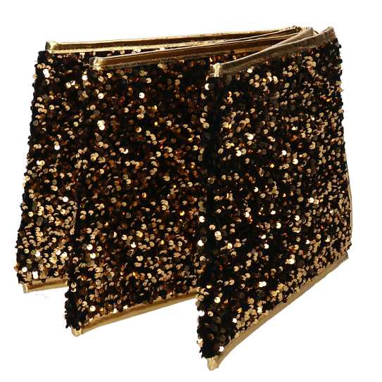 Copri base albero tessuto pieghevole oro double face esagonale glitter cm Ø68xh25...