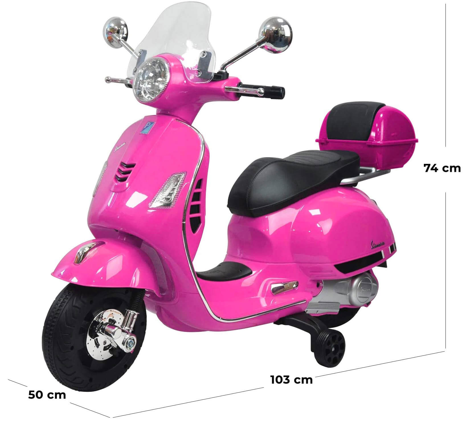 Piaggio Vespa GTS Elettrica 12V con Bauletto per Bambini Rosa...