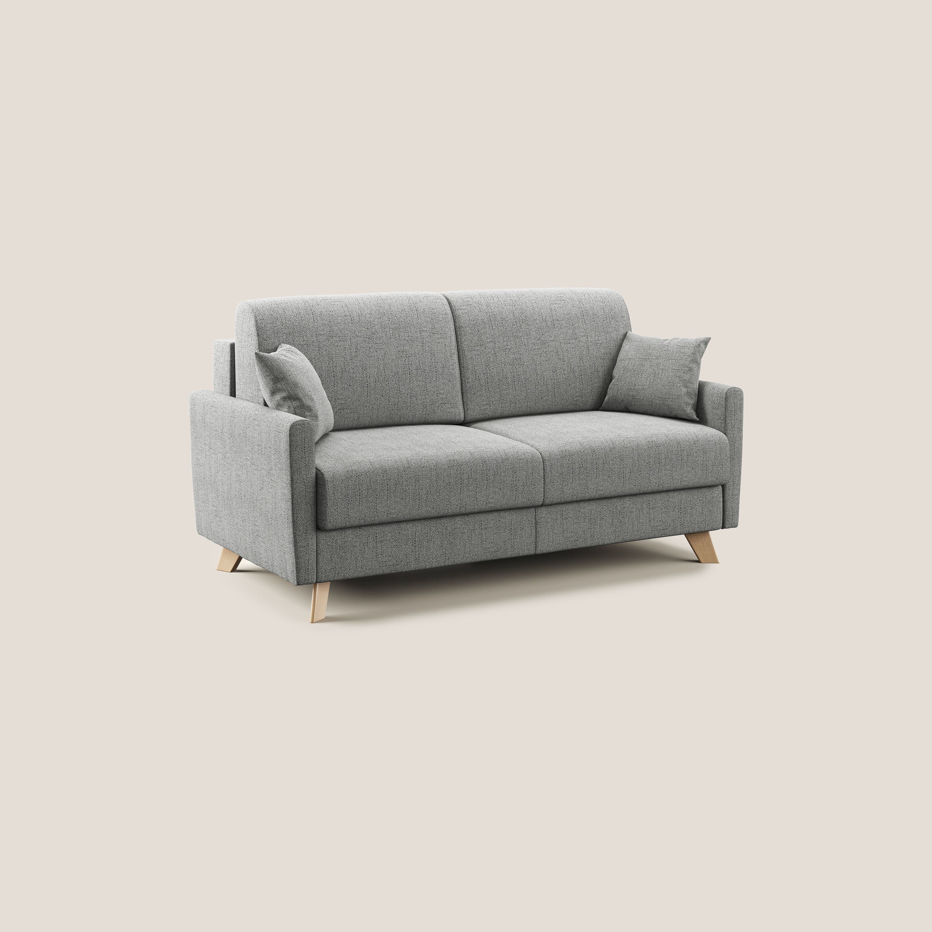 Divano Letto 3 Posti 180x94x97 cm in Tessuto Grigio Chiaro