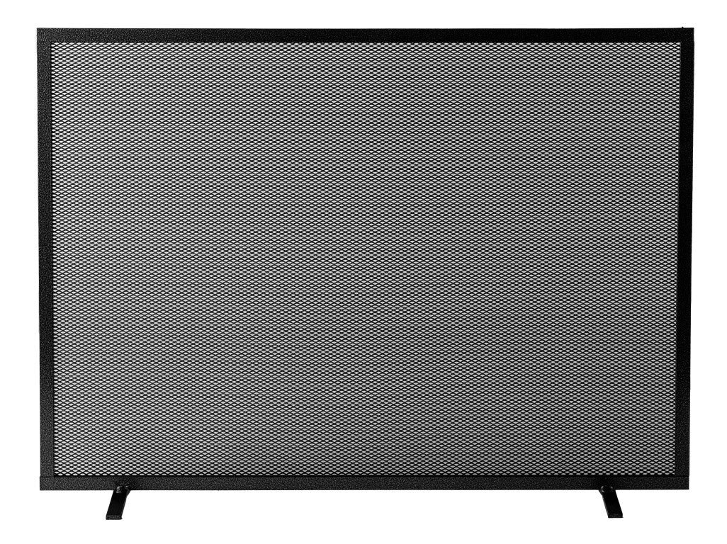 Parascintille per Camino 60x51 in Ferro Verniciato Grigio Martellato 