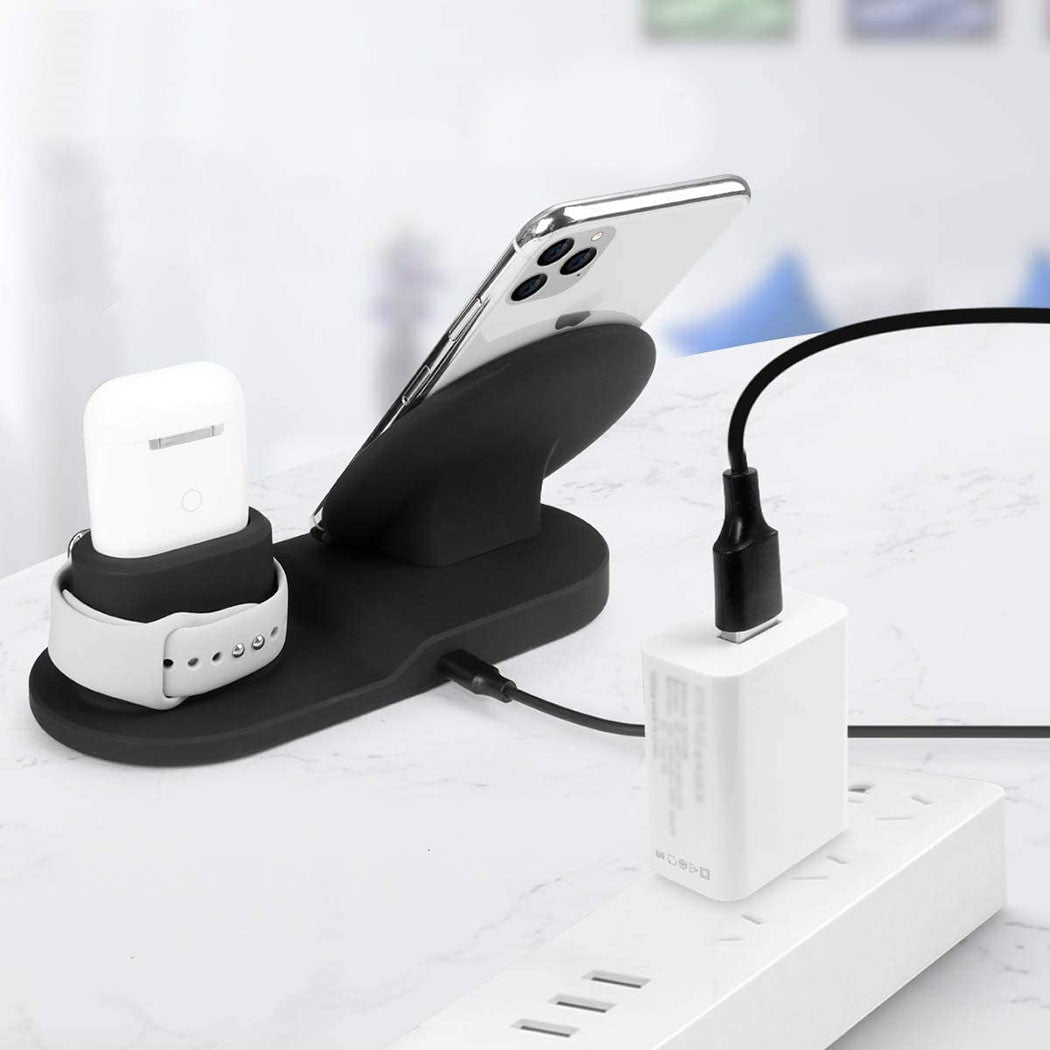 Stazione di Ricarica Wireless 20,5x9x8 cm 10W Nero...