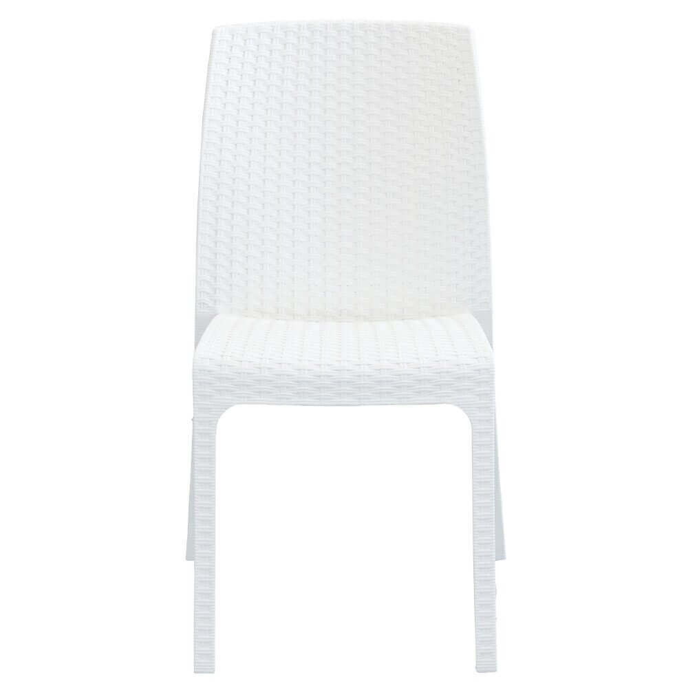 Sedia da Giardino Virginia 47x59x86 h cm in Wicker Bianco...