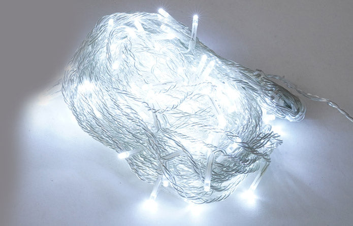 Luci di Natale Cascata Effetto Pioggia 180 LED 200x100 cm Luce Fredda Cavo 3m Trasparente...