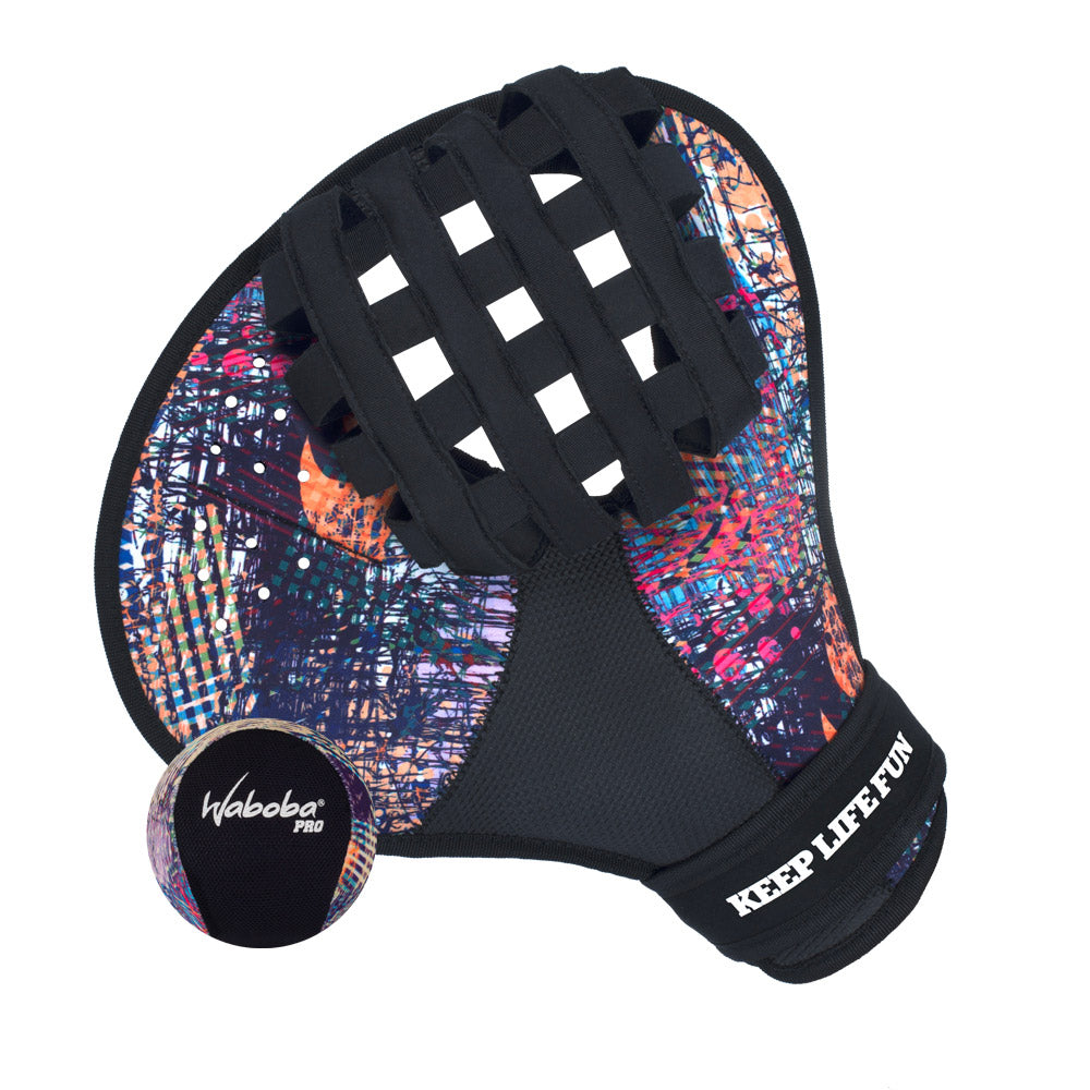 Waboba Catch Set Guantone e Palla per Mare o Piscina Nero...