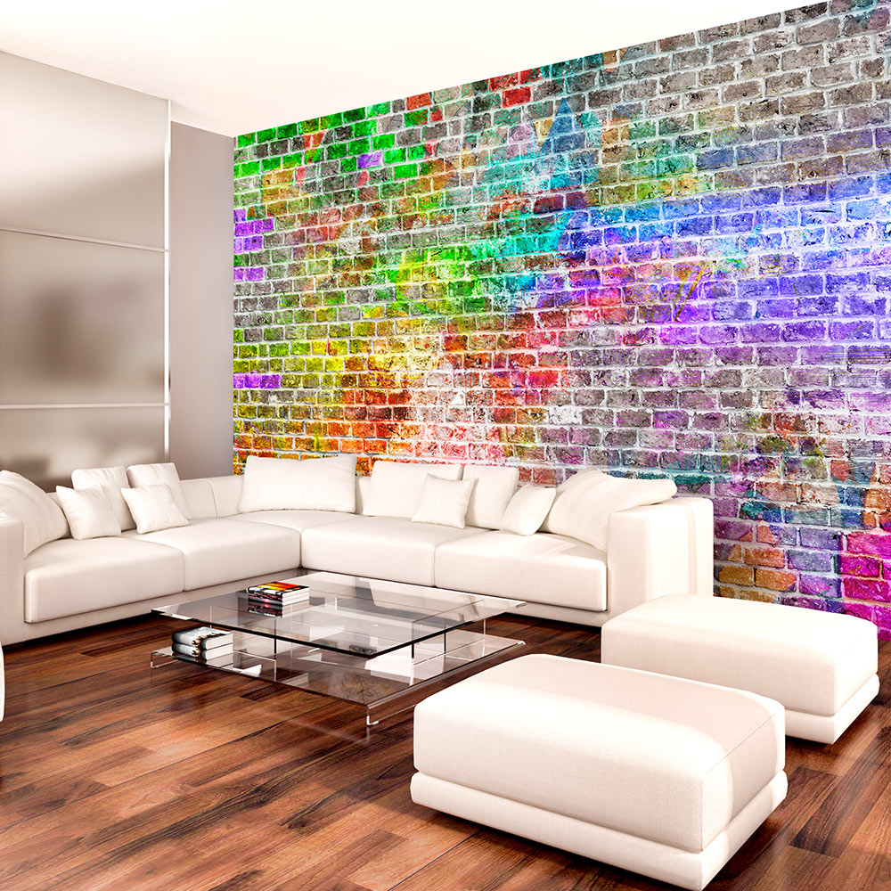 Fotomurale - Rainbow Wall 400X280 cm Carta da Parato Erroi...