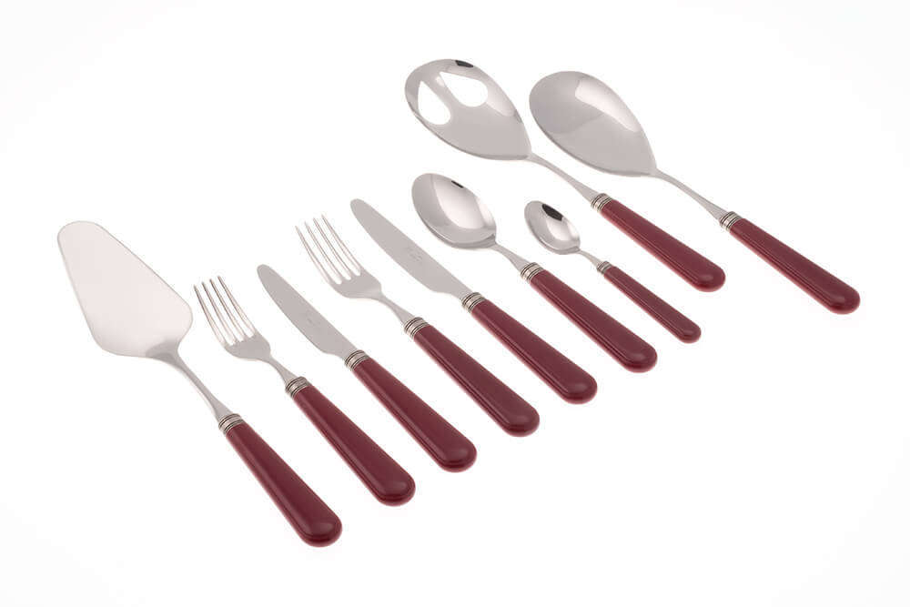 Servizio Set di Posate 75 Pezzi in Acciaio Inox Rivadossi Sandro Mistral Bordeaux
