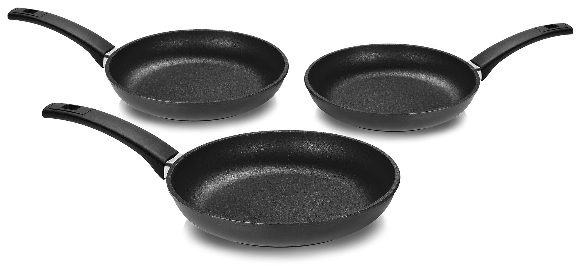 Image of Set 3 Padelle Ø20-24-28 cm in Alluminio Pressofuso Antiaderente Olympia Supreme