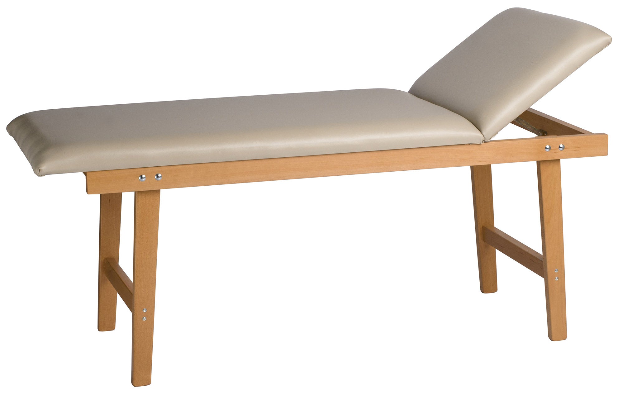 Image of Lettino da Massaggio Visita Fisioterapia Fisso 2 Sezioni 190x70x75 cm 150Kg Beige