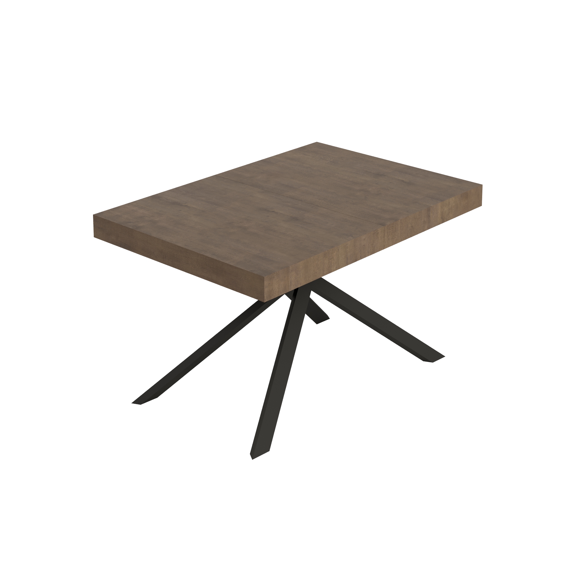 Tavolo Allungabile 140-400x90x74 cm Niket Noce Gambe Antracite