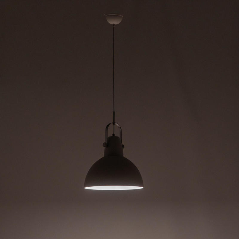 Lampada a Sospensione 38x38xH165 cm in Metallo Kande Paralume bianco opaco...