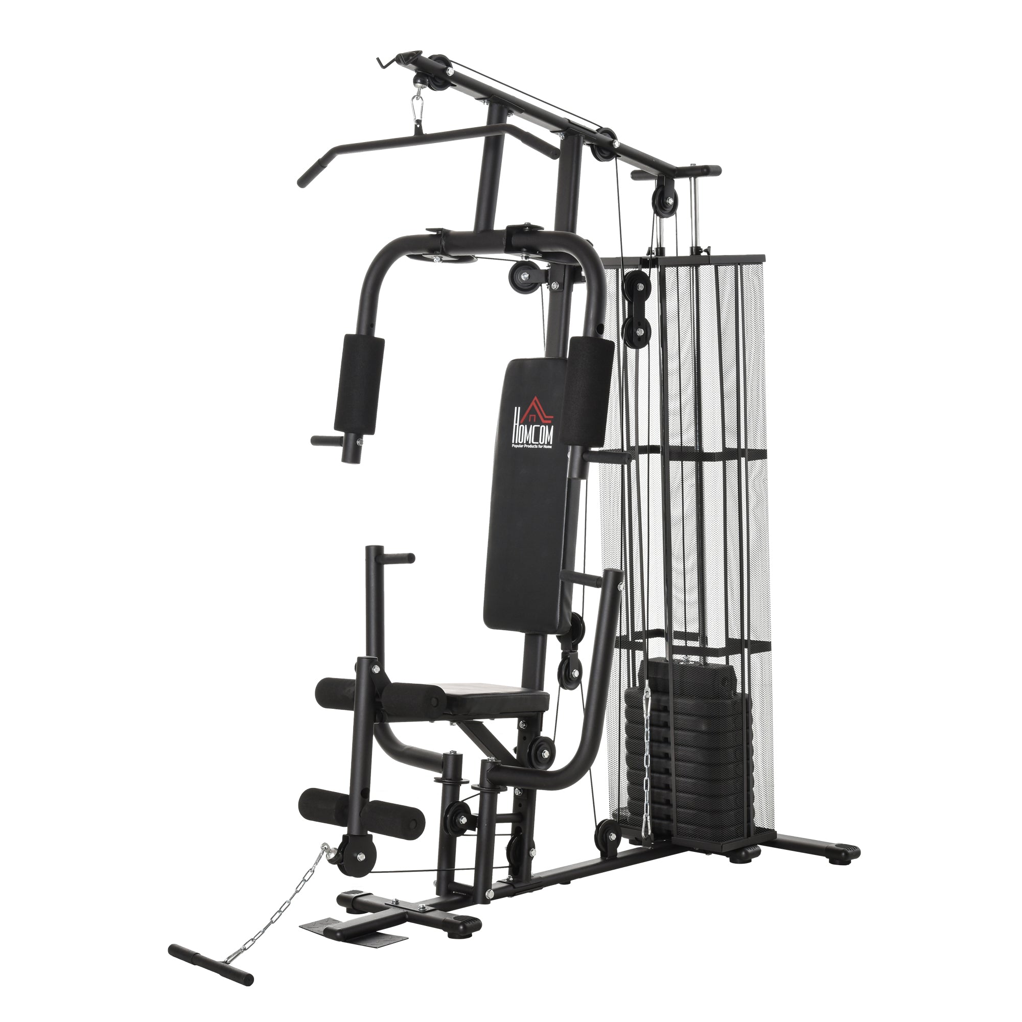 Image of Stazione Fitness Palestra Multifunzione in Acciaio Nero