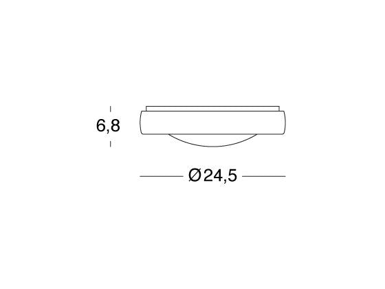 Lampada Plafoniera 13W a Led Smd Tonda Media Colore Bianco per Esterno Linea Loft Sovil...
