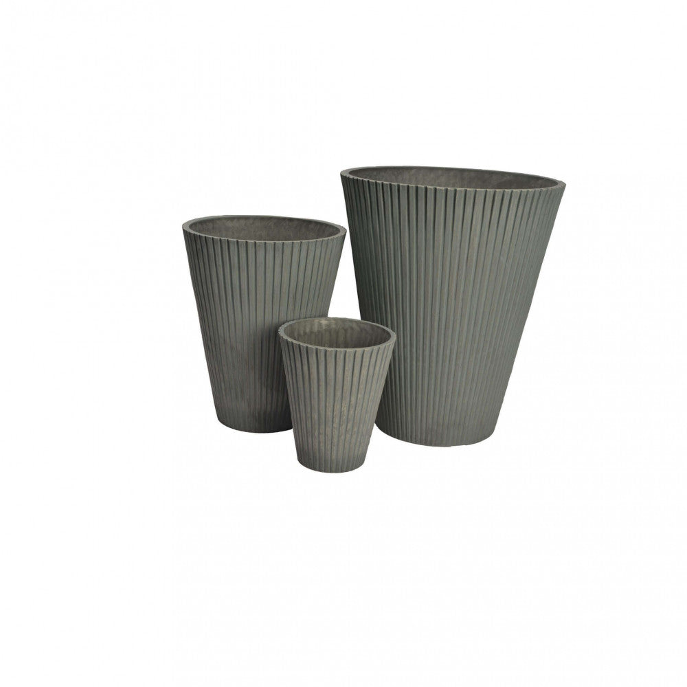 Vaso Medio Iris Ø29x36 cm in Fibra sintetica Antracite...