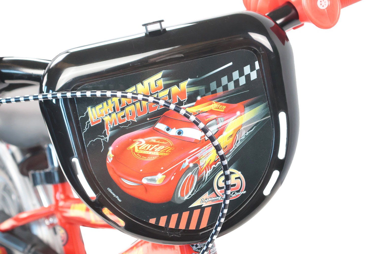 Bicicletta per Bambini 12" Disney Cars Freno Caliper e Stabilizzatori in Acciaio Hi-Ten Rosso...