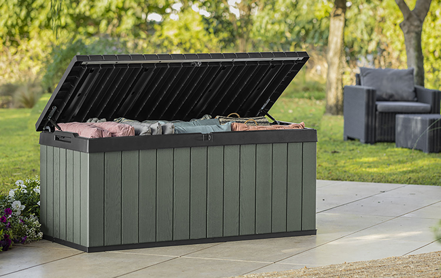 Baule da Esterno Keter Darwin 120 142,5x65,3x64,3 cm in Evothech+ Verde...