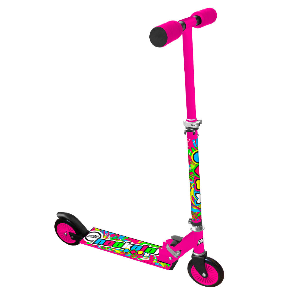 Monopattino 2 Ruote Pieghevole per Bambini Ruote 120 mm Rosa...