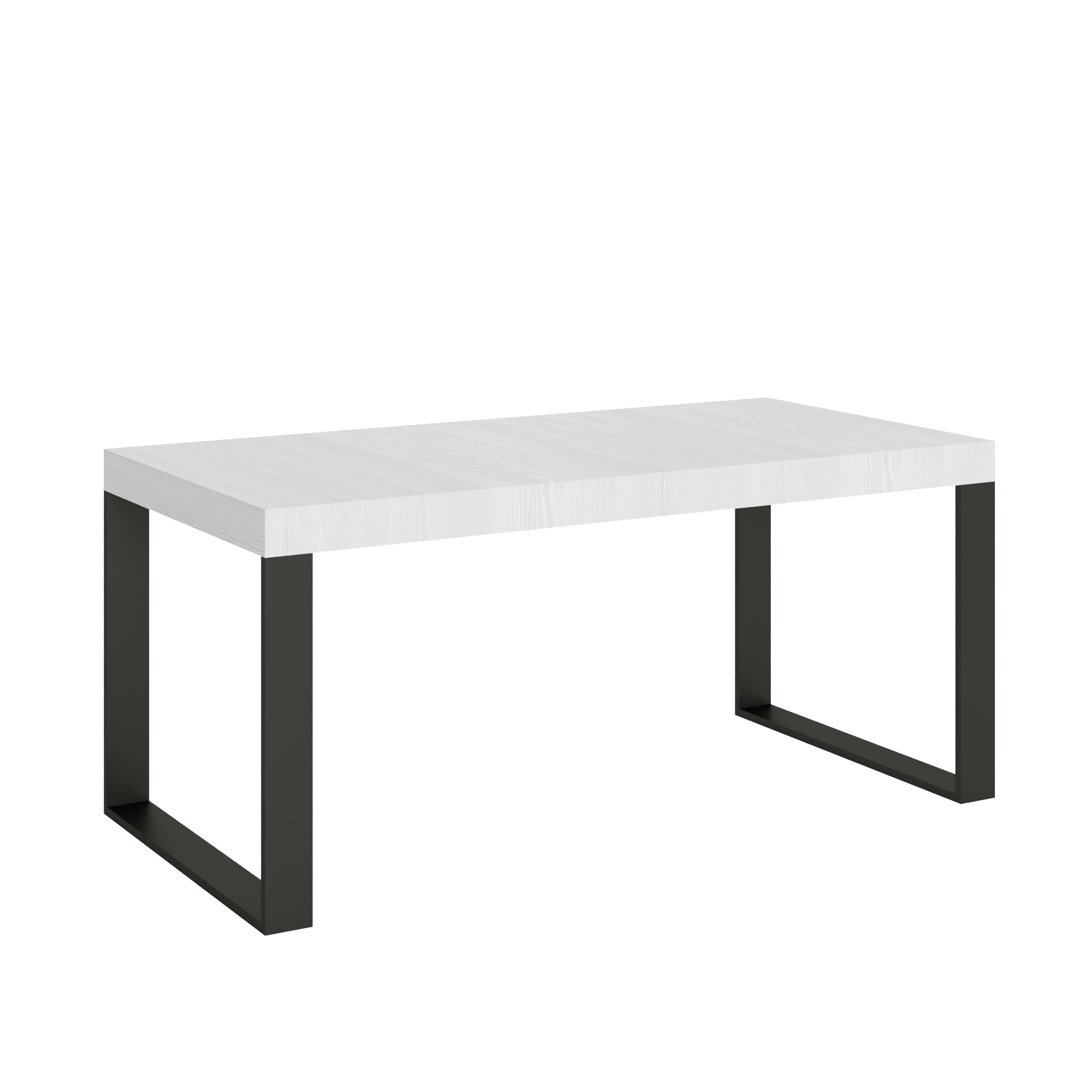 Tavolo Allungabile 200-304x90x77 cm Tecno Bianco Frassino Telaio Antracite