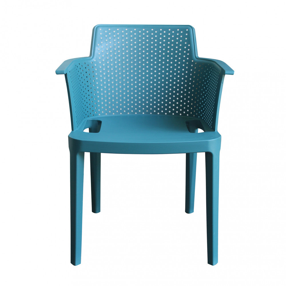 Poltrona Cathy 60x58x76,5 cm in Polipropilene Verde petrolio...