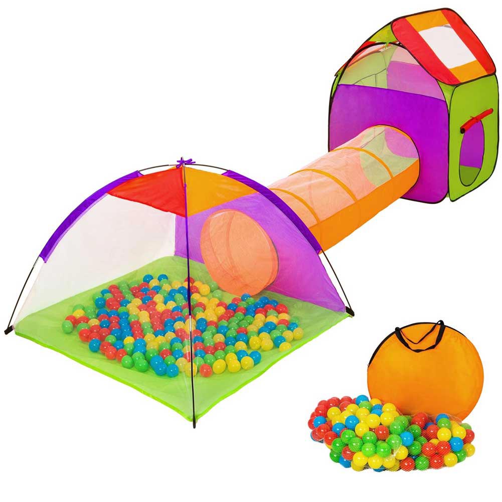 Casetta Tenda Gioco Per Bambini - Con Luci Stelle, Materassino, Porta Velo, 105x121x136 Cm, Blu - Foto 5