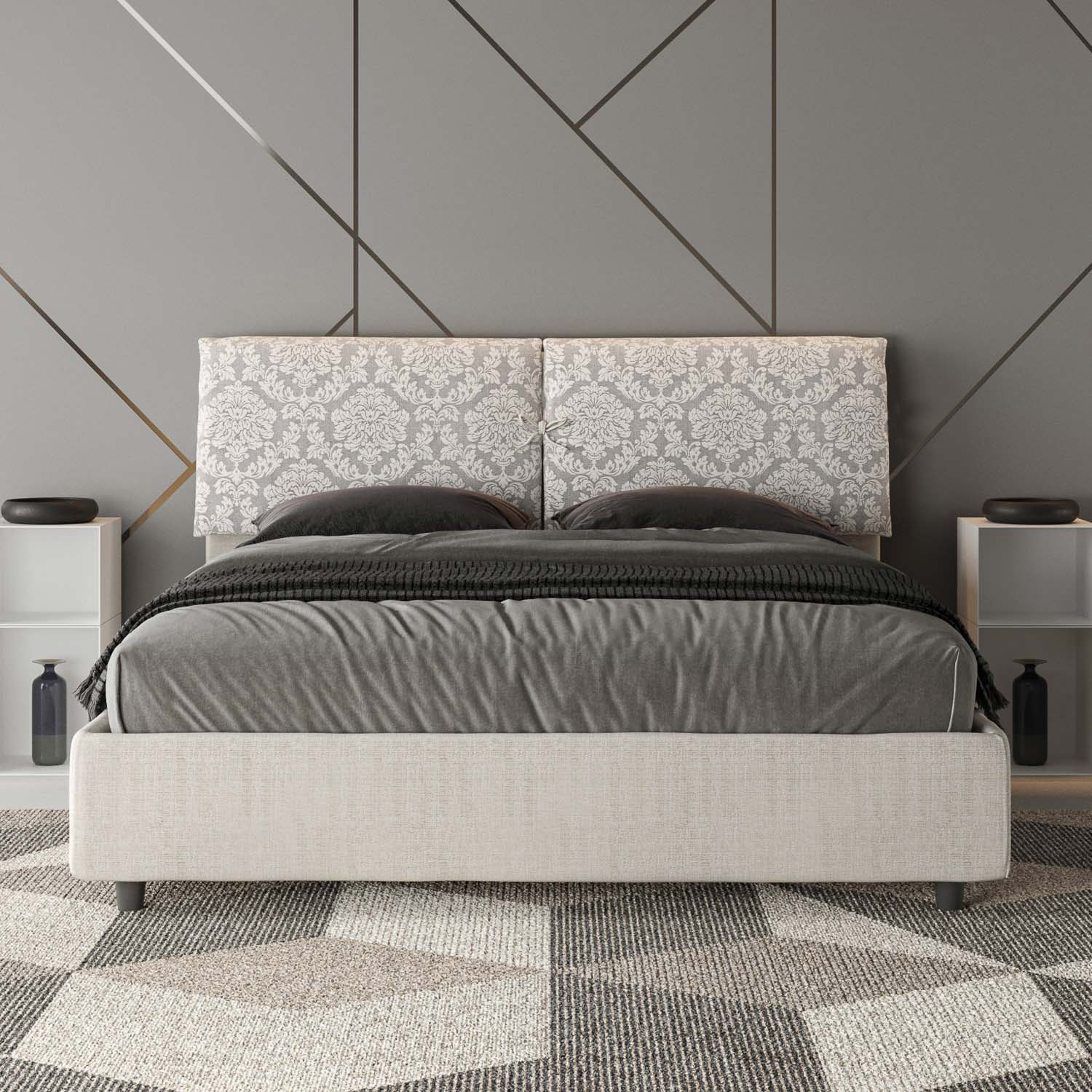 Letto Matrimoniale 160x200 cm con Rete Mados Giada Agata...