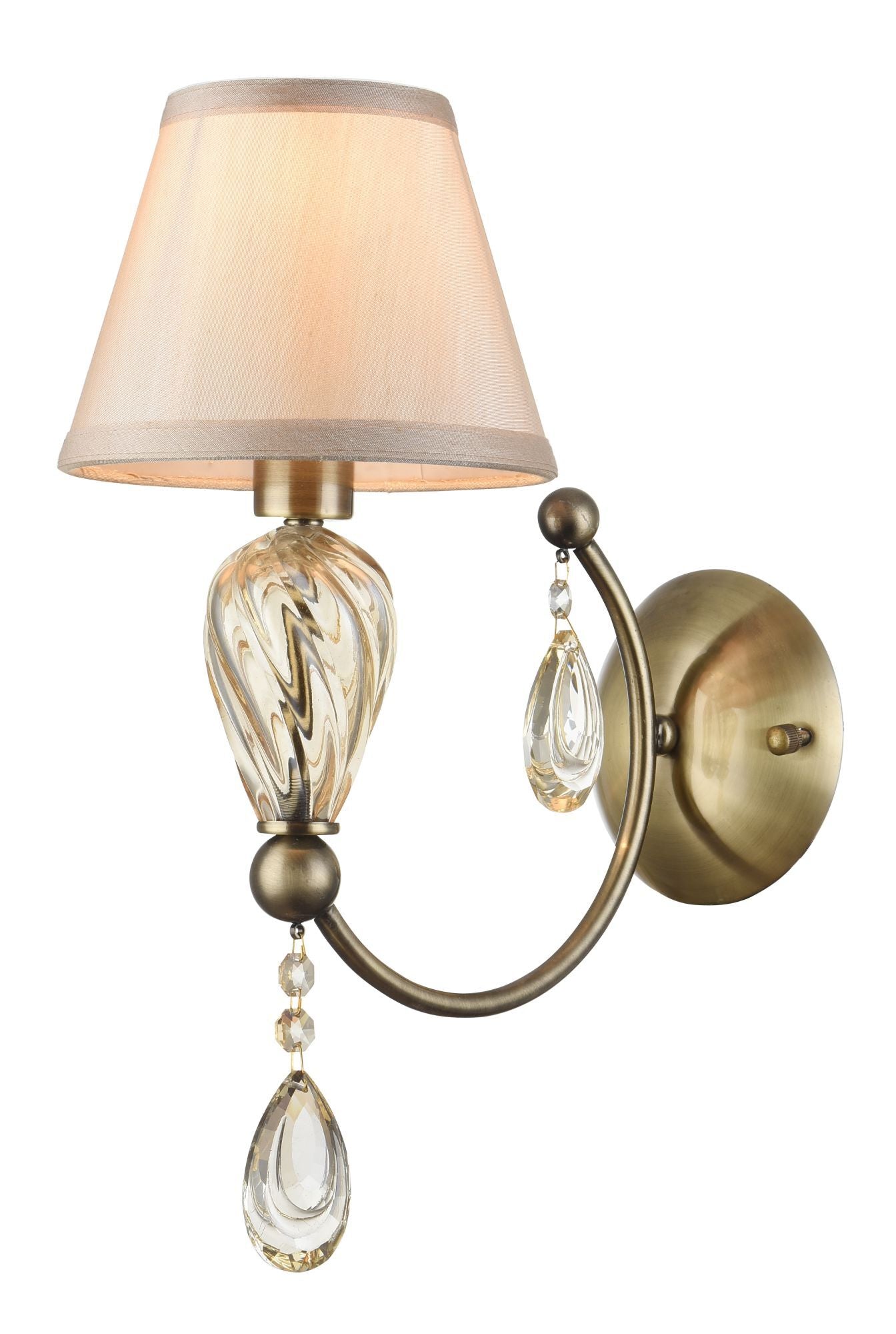 Image of Lampada da parete Royal Classic in Metallo e Vetro Murano Bronzo