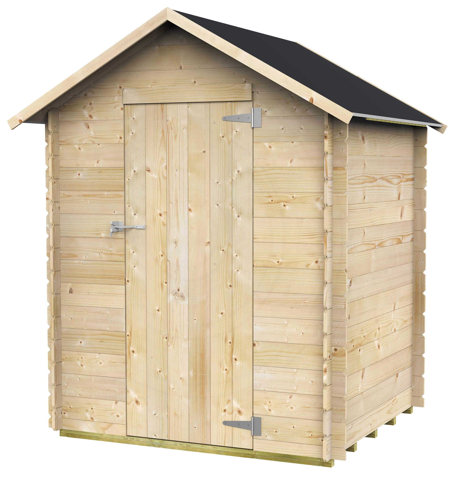 Casetta Box da Giardino per Attrezzi 146x130 cm con Porta Singola Cieca in Legno Naturale...