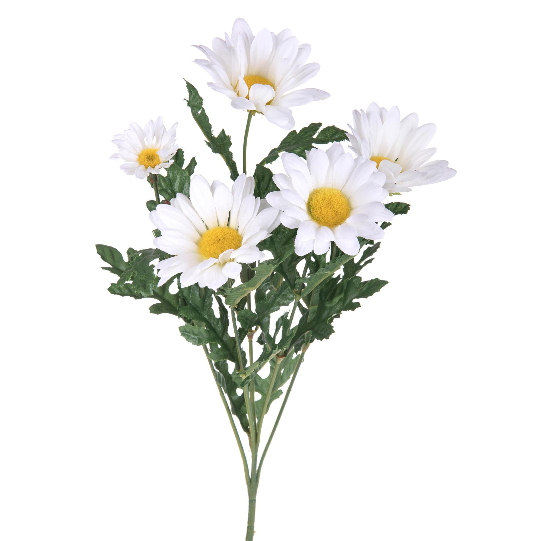 Set 6 Margherite Artificiali Altezza 66 cm