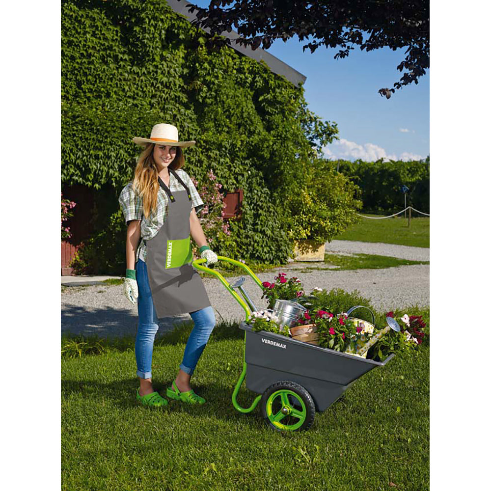 Carriola da Giardino 110L 120x59xH53cm Rama Barrow Grigio e Verde...