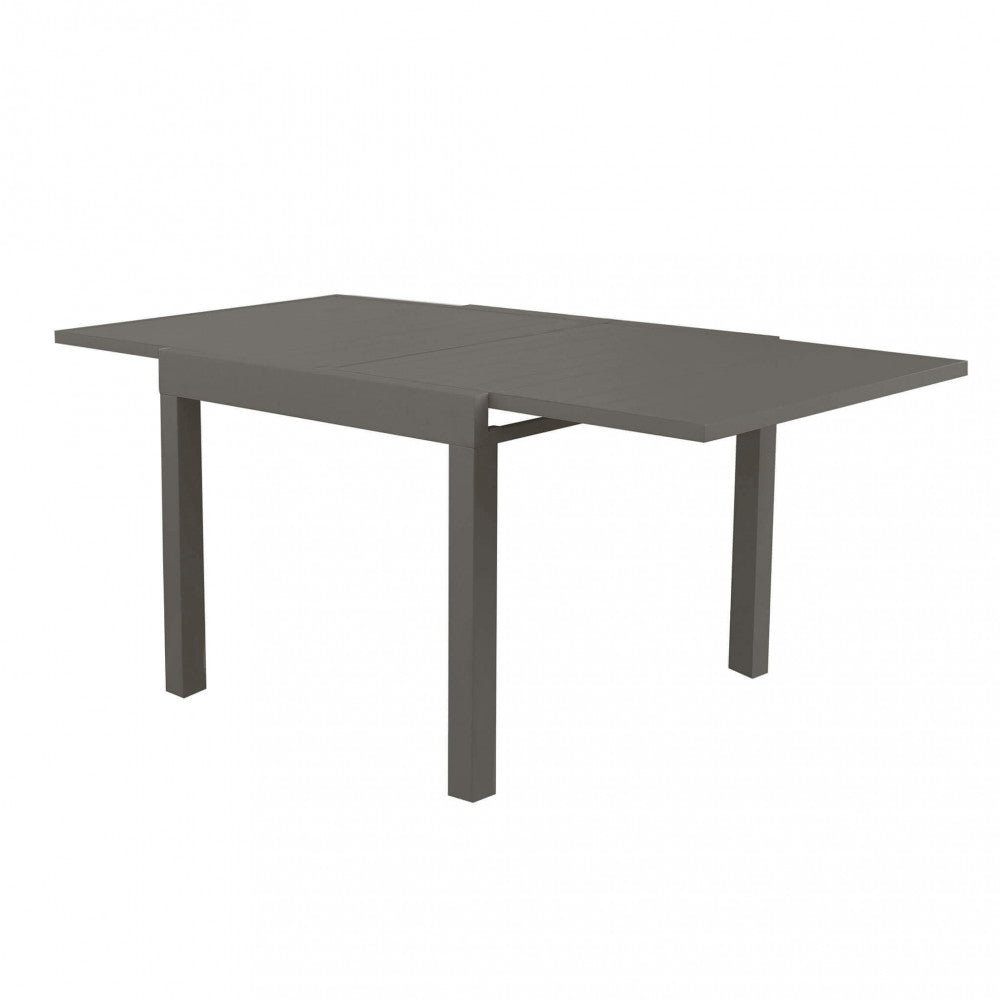 Tavolo Allungabile Hawaii 90/180x90x75 h cm in Alluminio Taupe