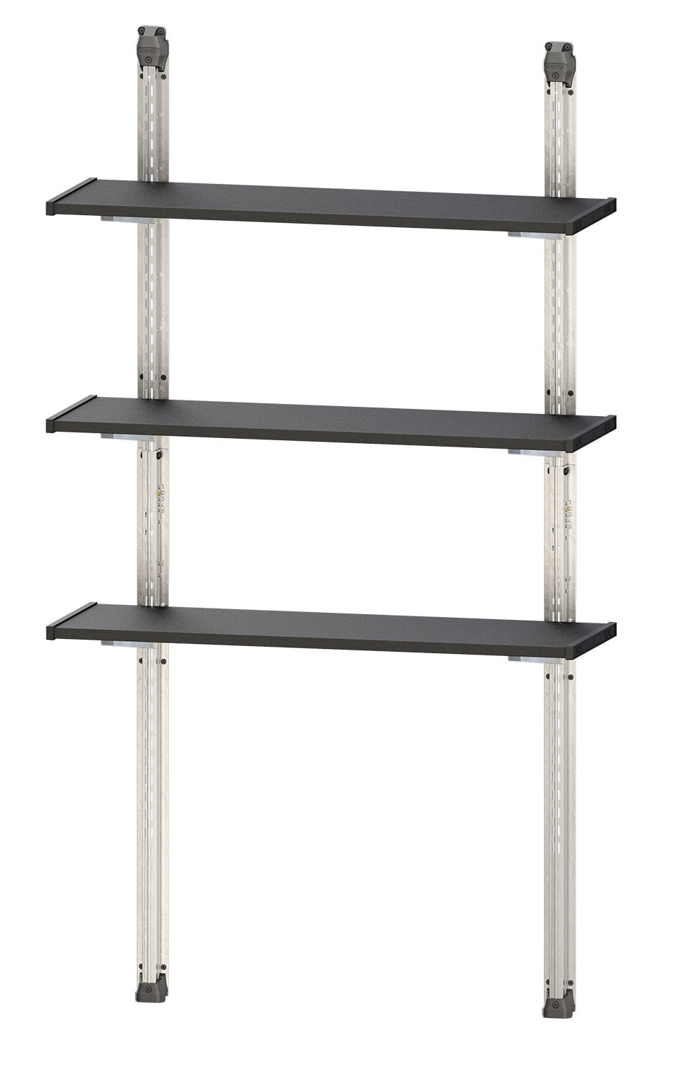 Scaffalatura 3 Ripiani per Casetta da Giardino 97x30 cm Altezza Regolabile Struttura in Metallo Keter Shelving Kit 100