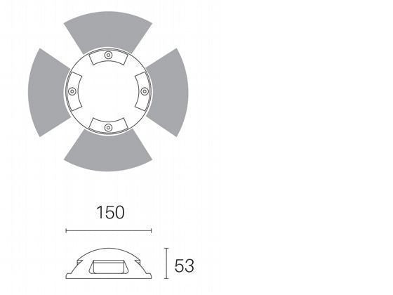 Lampada Segna Passo da Esterno a LED 9W 4000K Sovil Grigio...