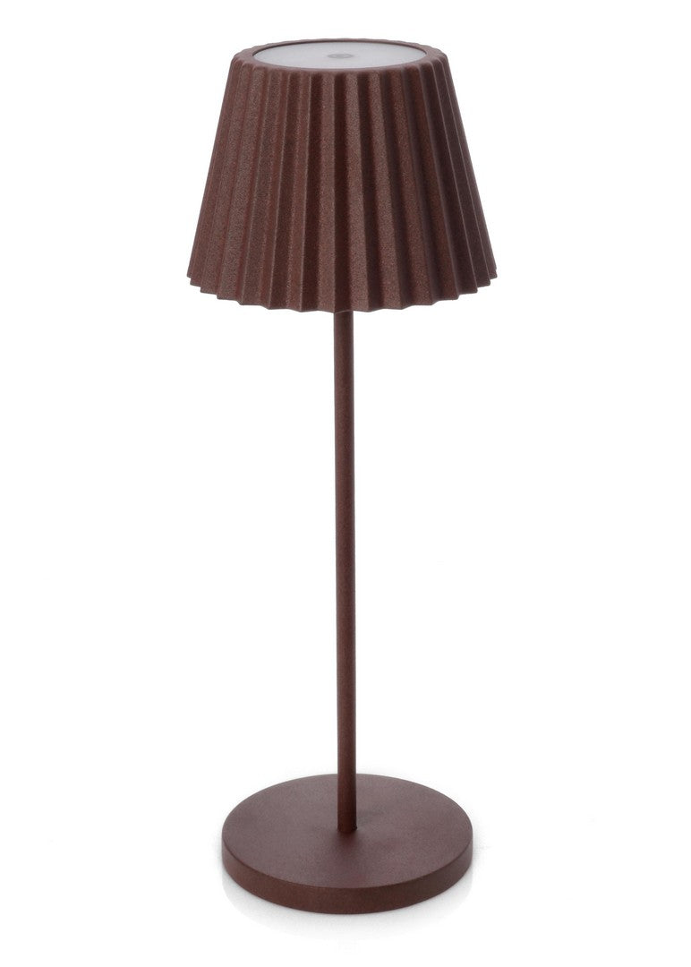 Lampada da Tavolo Ø12,5x36 cm in Metallo Artika Marrone