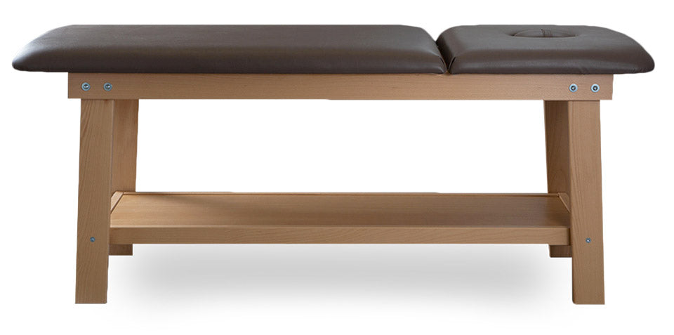 Image of Lettino da Massaggio Fisioterapia Fisso 2 Sezioni 190x70x78cm Benotti Alinta Marrone