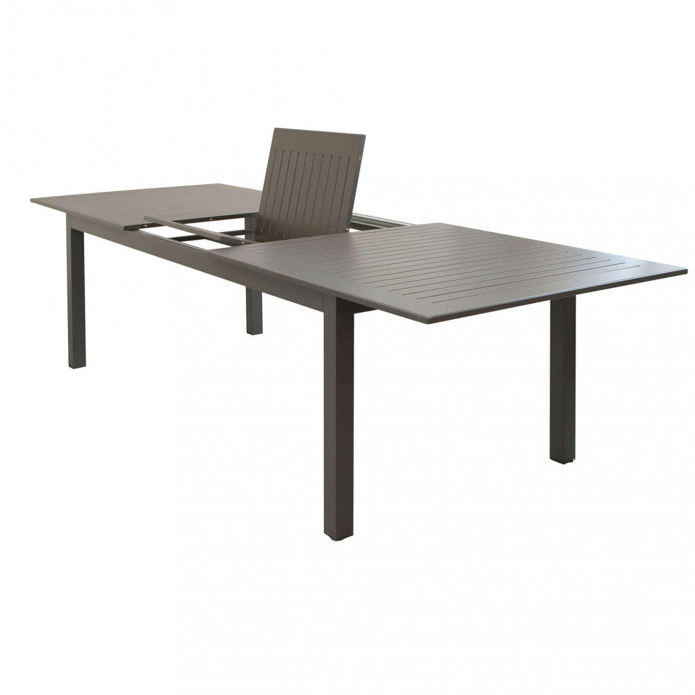 Tavolo Cuba Allungabile 220/280x100x75 h cm in Alluminio Taupe...
