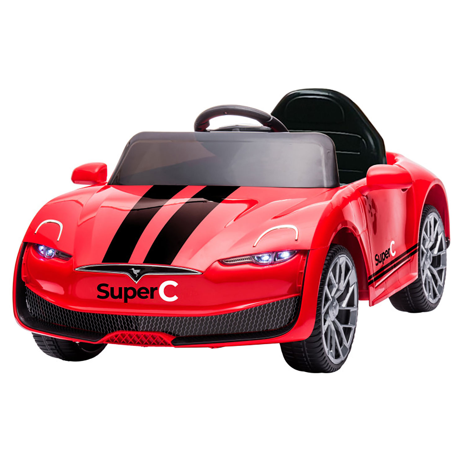 Macchina Elettrica per Bambini 12V Auto Super-C Rossa