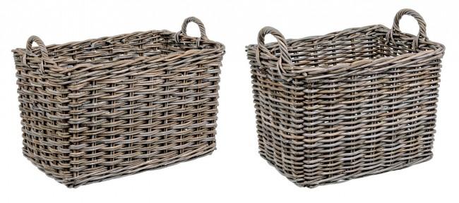 Image of Set 2 Ceste 2 Maniglie Narra S in Fibre Naturali