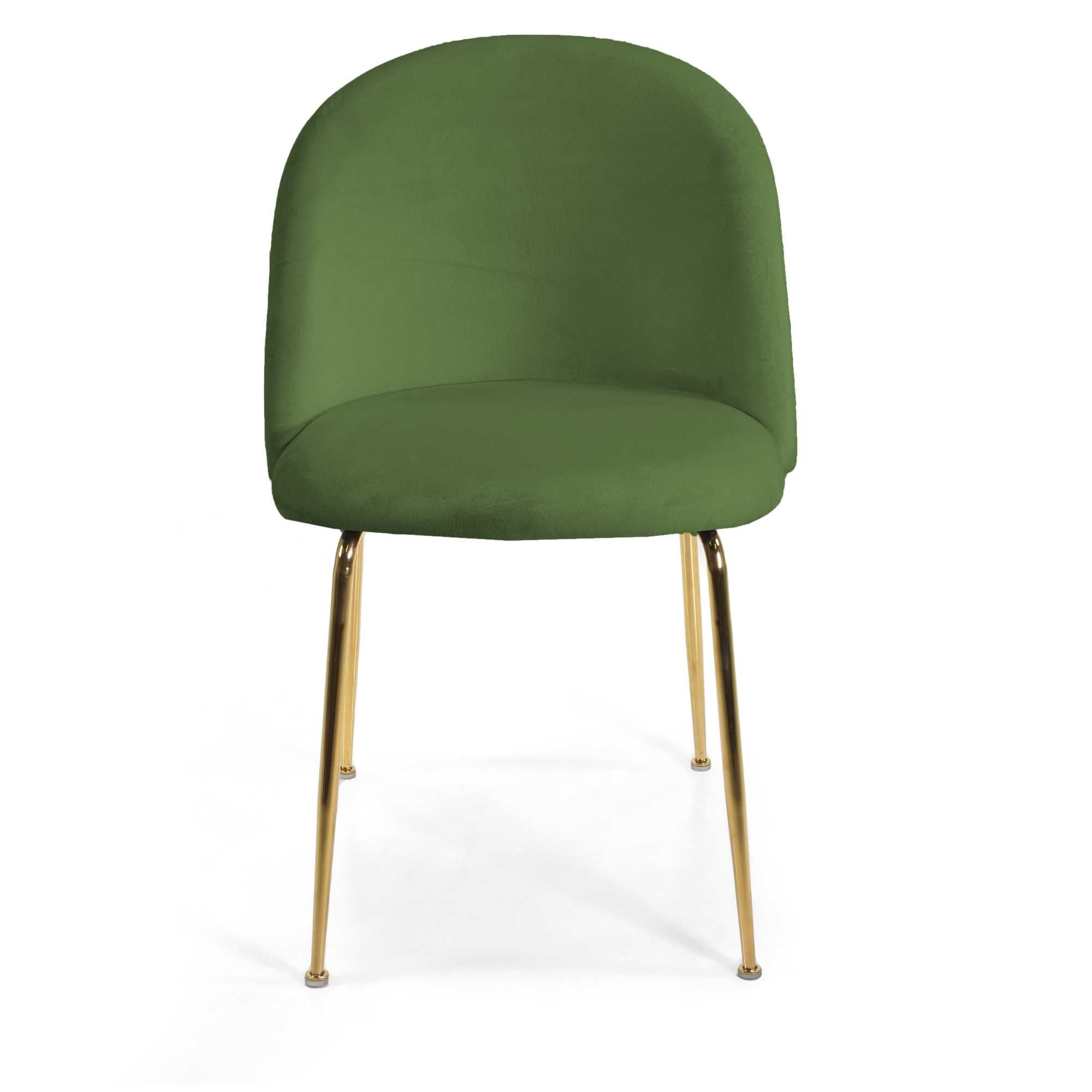 Sedia Sammi 50x57xh47/77,5 cm in Tessuto Velluto Verde/Oro...