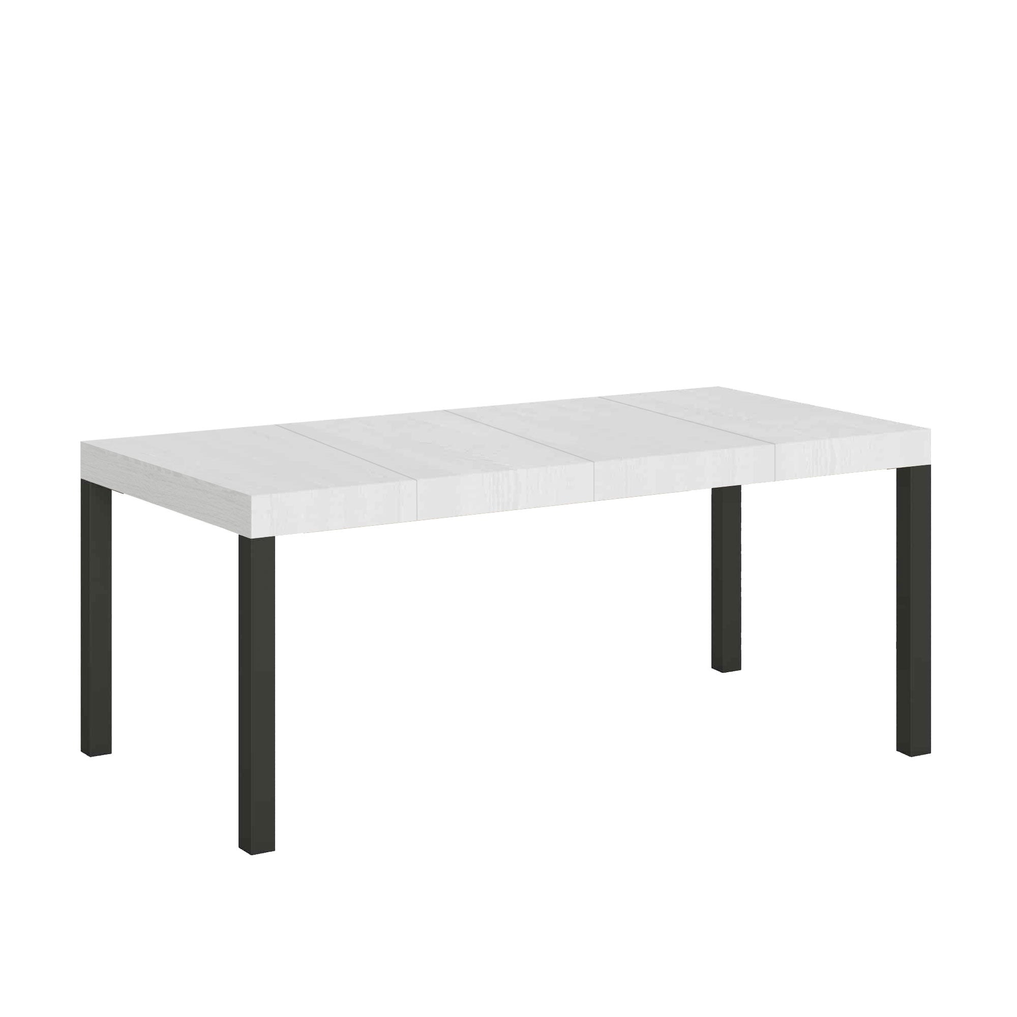 Tavolo Allungabile 200-460x90x77 cm Everyday Premium Bianco Frassino Gambe Antracite
