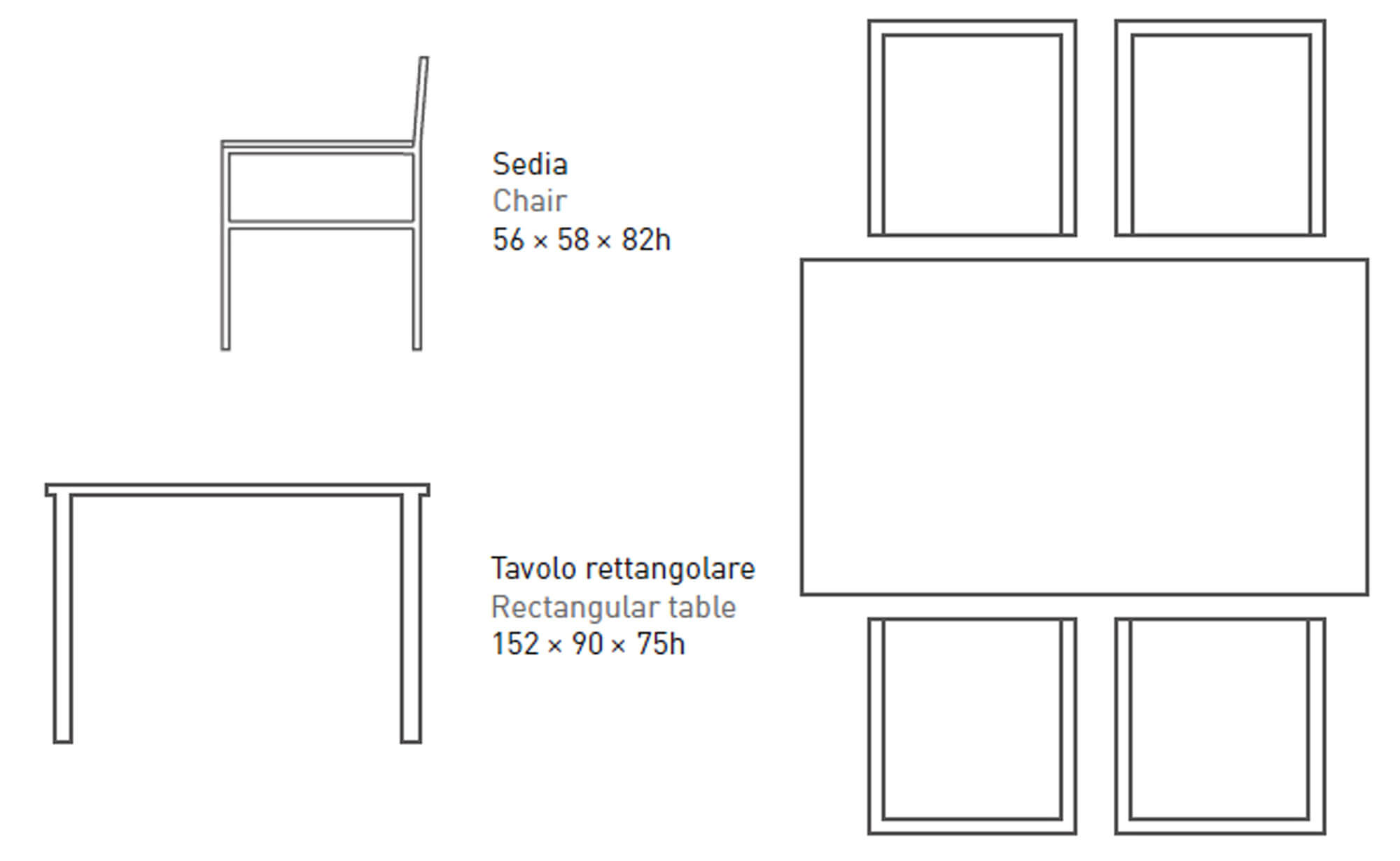 Set da Giardino Tavolo e 4 Sedie Top in Granito Ranieri Dance II...