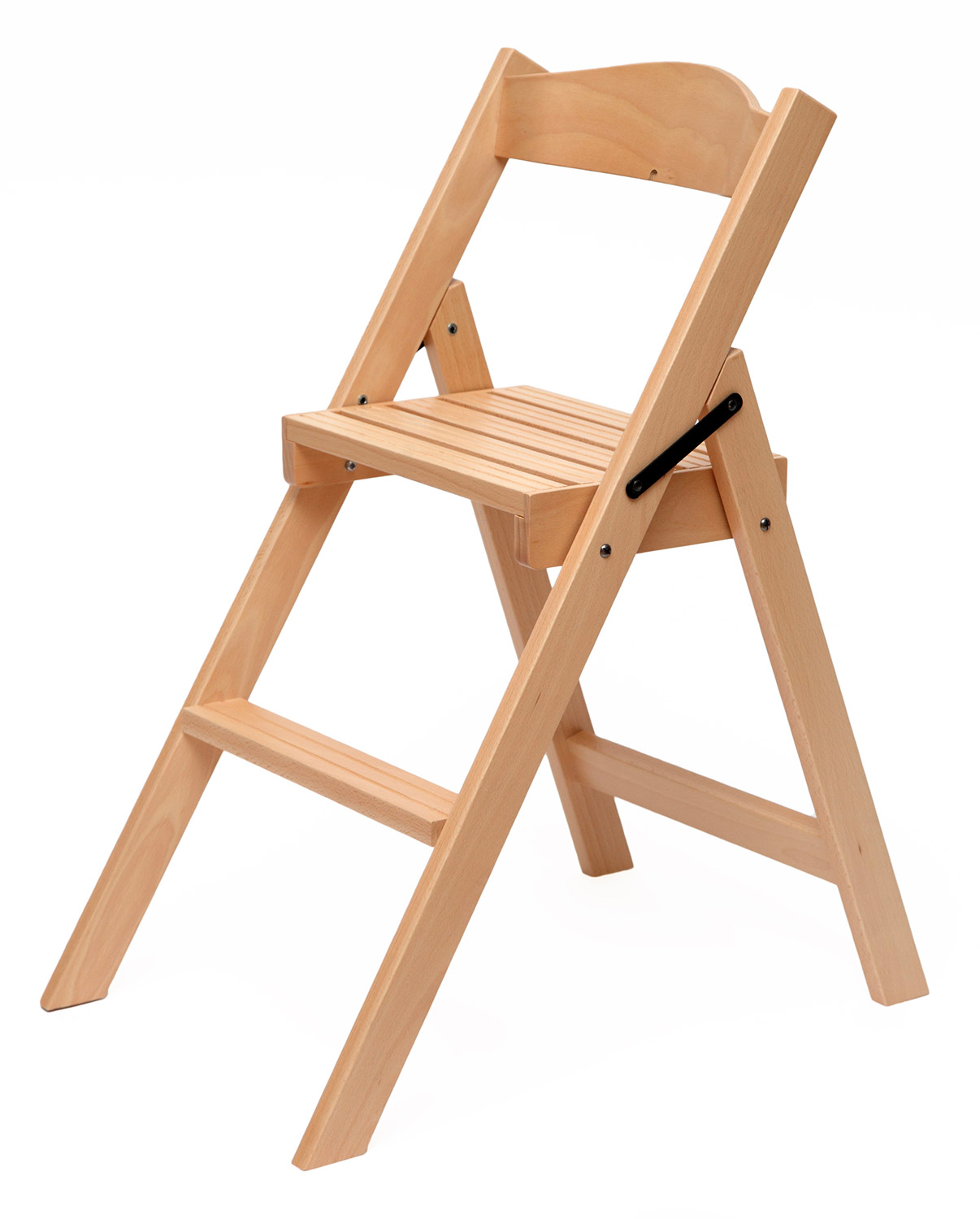 Image of Sedia Scala Pieghevole 51x41xh75 cm in Legno Faggio Massello Naturale